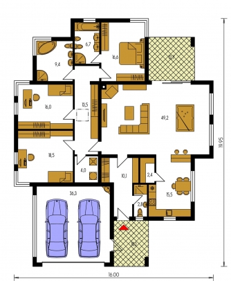 Mirror image | Floor plan of ground floor - ARKADA 6